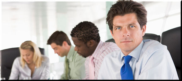 Group of people in a boardroom