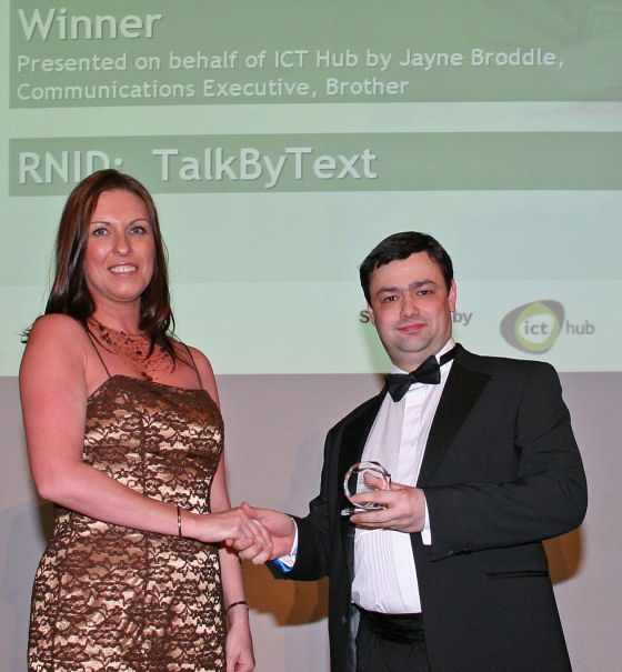 Accepting Best of Use of Technology award in 2007